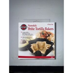 Norpro Nonstick Petite Tortilla Bakers 4 Piece Set 1067 Taco Salad Bowl Molds